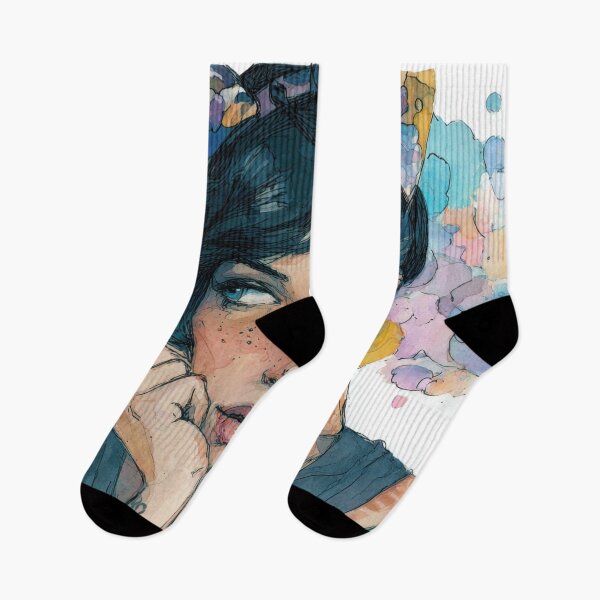 Item preview, Young woman thinks deeply about life designed and sold by anytka.
