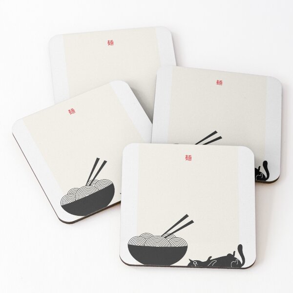 Item preview, Copy of Japandi poster cat with ramen – minimalist and fun kitchen motif with a retro touch designed and sold by PurePeachStudio.