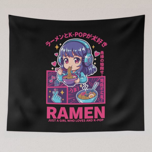 Item preview, Kpop Anime Girl Ramen Just A Girl Who Loves Kpop designed and sold by LuminOrb.