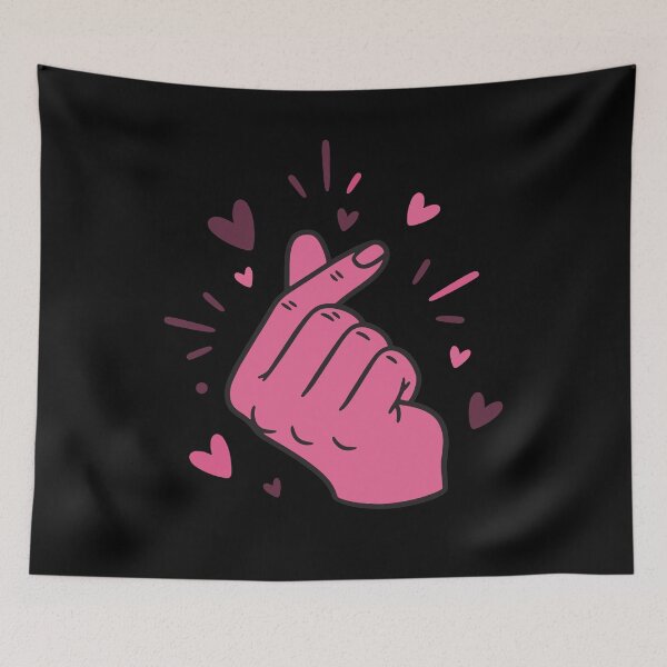 Item preview, Kpop Korean Music Cute Finger Heart Love Korea designed and sold by LuminOrb.