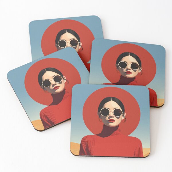 Item preview, Woman in desert with red backdrop designed and sold by anytka.