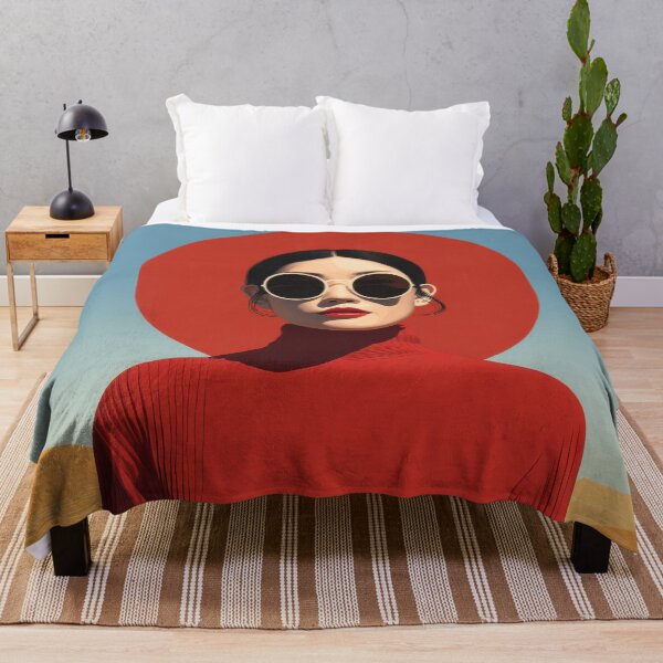 Item preview, Woman in desert with red backdrop designed and sold by anytka.