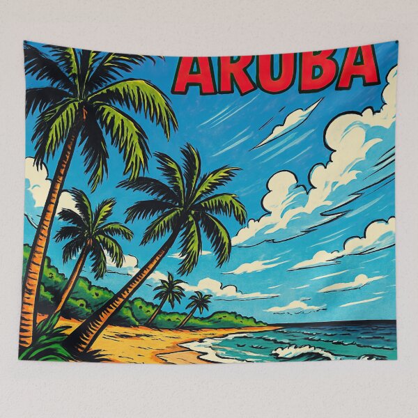 Item preview, Aruba landscape | Comics stylCartoone -  designed and sold by ComicsFactory.