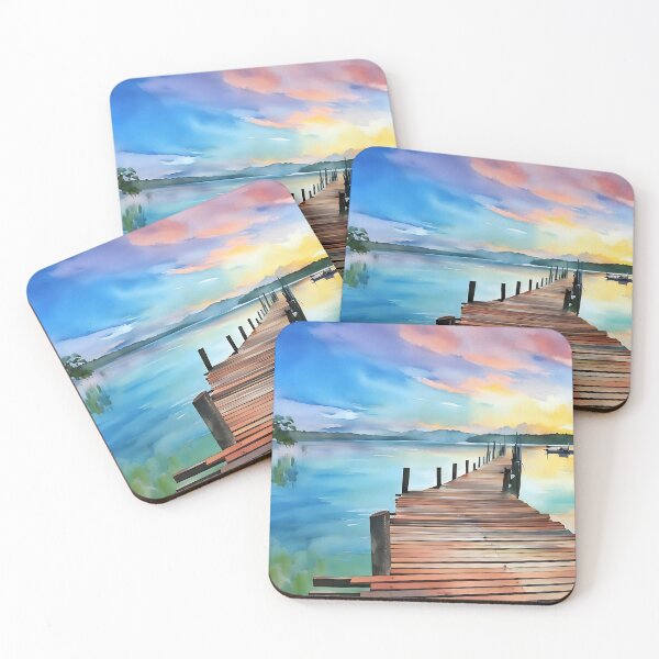 Item preview, Long Dock at Sunset designed and sold by tomorrowsart.