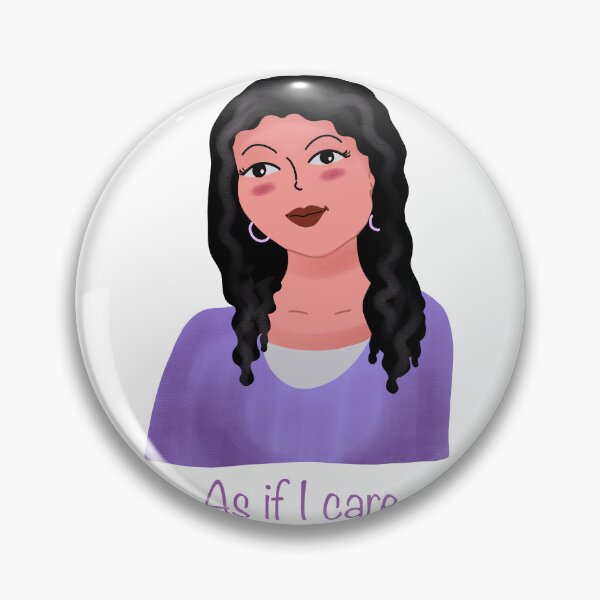 Item preview, As If I Care – Sassy Attitude Girl Illustration Quote designed and sold by SoftlyStillBy-Nithya.