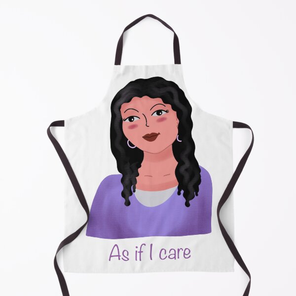 Item preview, As If I Care – Sassy Attitude Girl Illustration Quote designed and sold by SoftlyStillBy-Nithya.
