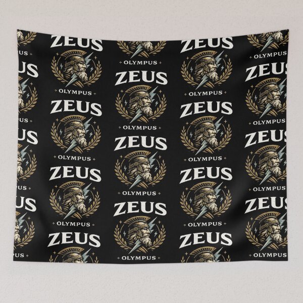 Artikelvorschau, Zeus, Gott des Olymp, Griechische Mythologie, Blitz entworfen und verkauft von Retr0Tshirts.