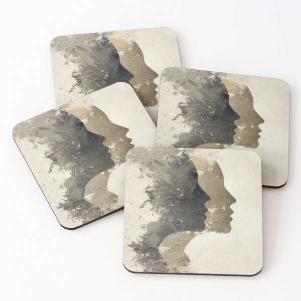 Item preview, Two faces merging in artistic form designed and sold by anytka.