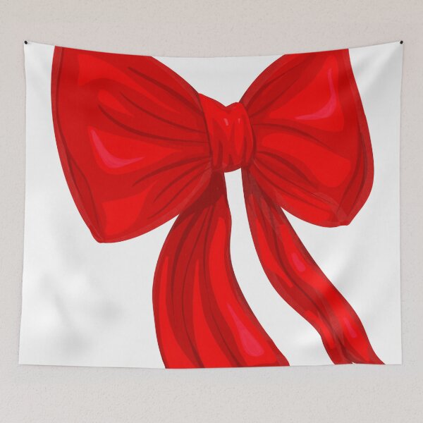 Item preview, Large Red Silk Bow: Cute Coquette Aesthetic Ribbon Illustration designed and sold by LYAN-STORE.