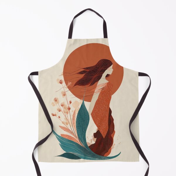 Item preview, Sun-Kissed mermaid with boho Floral Elements designed and sold by lautir.