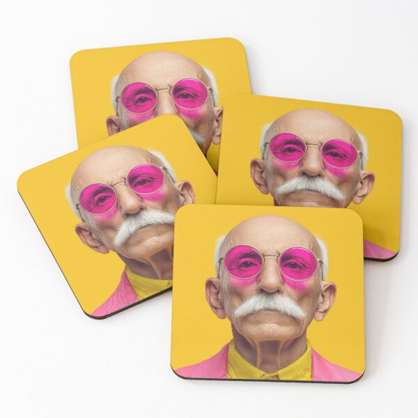 Item preview, Colorful-glassed older man stands designed and sold by anytka.