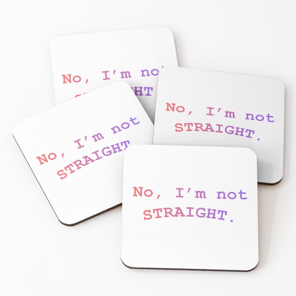Item preview, Funny LGBTQ Pride - No I'm Not Straight Curved Text Design designed and sold by The Sticker Cove.