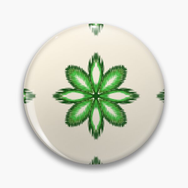 Artikelvorschau, Nahtloses grünes Ikat-Blumenmuster mit Stickstruktur für Textildesign entworfen und verkauft von Oabnourza012.