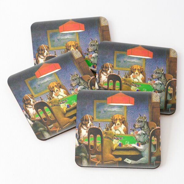 Item preview, Bunch of Bluffing Dogs on a Poker Night designed and sold by LuckyKermit.