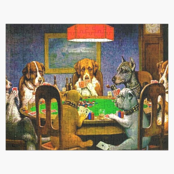Item preview, Bunch of Bluffing Dogs on a Poker Night designed and sold by LuckyKermit.