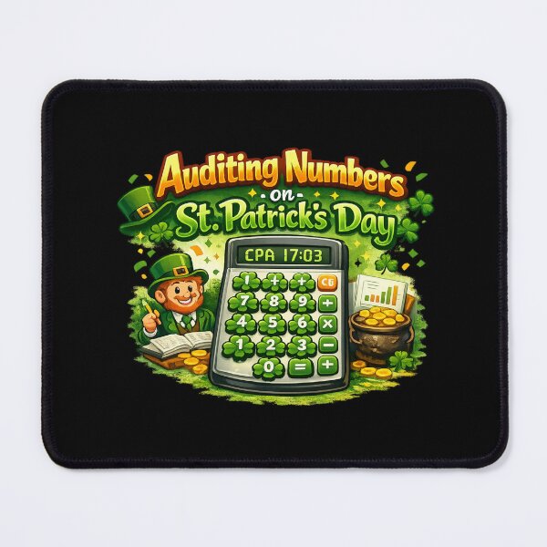 Item preview, Auditing Numbers on St Patrick’s Day – Funny Irish Auditor designed and sold by PunchDrop.