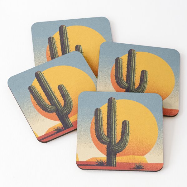 Item preview, Cactus stands in desert at sunset designed and sold by anytka.