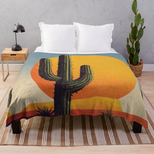 Item preview, Cactus stands in desert at sunset designed and sold by anytka.