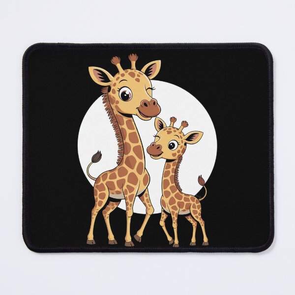 Item preview, Cute Mama Giraffe and Baby Giraffe designed and sold by joyouartArt.