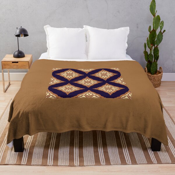 Item preview, Midnight Sienna Tribal Ikat Medallion designed and sold by Tinaartth .