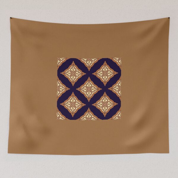 Item preview, Midnight Sienna Tribal Ikat Medallion designed and sold by Tinaartth .