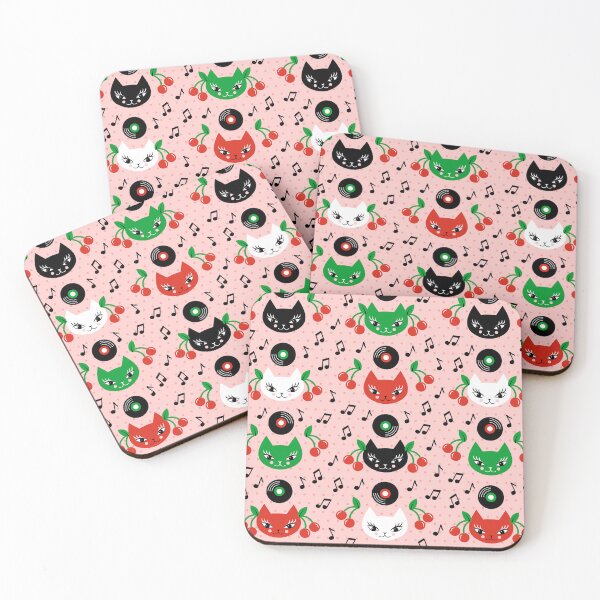 Item preview, Rockabilly Cats designed and sold by Pinkdeer Designs.
