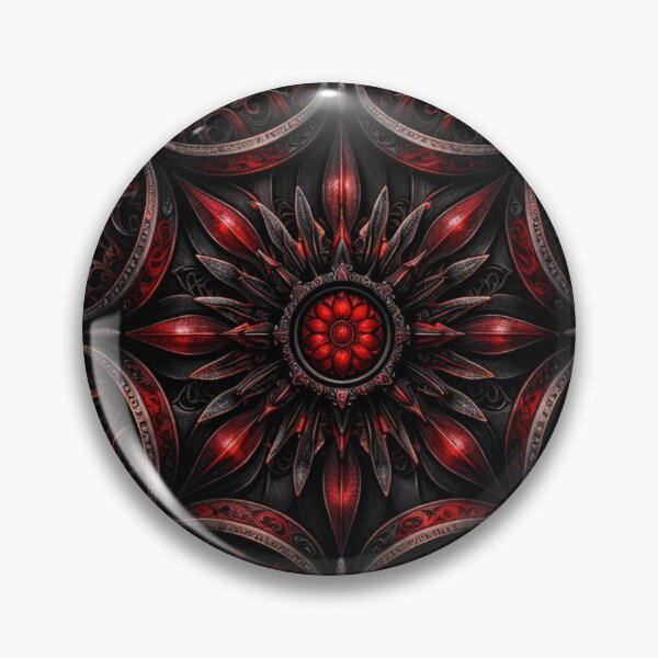 Item preview, Crimson Cathedral Relic – Gothic Mandala Art designed and sold by Colorshow-relax.