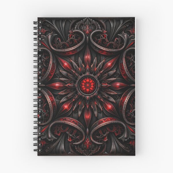 Item preview, Crimson Cathedral Relic – Gothic Mandala Art designed and sold by Colorshow-relax.