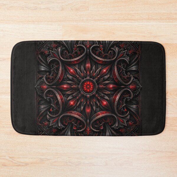 Item preview, Crimson Cathedral Relic – Gothic Mandala Art designed and sold by Colorshow-relax.
