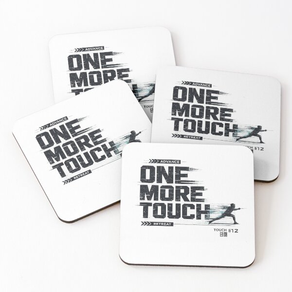 Item preview, One More Touch – Brutalist Fencing Typography Glitch Design designed and sold by ChillCharmStudio.