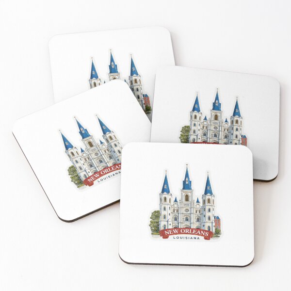 Item preview,  New Orleans St Louis Cathedral French Quarter Louisiana Travel Sticker designed and sold by Blurbean.