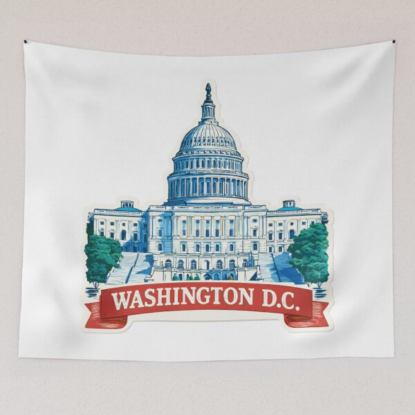 Item preview,  Washington DC Capitol Building Government Architecture Travel Sticker USA designed and sold by Blurbean.