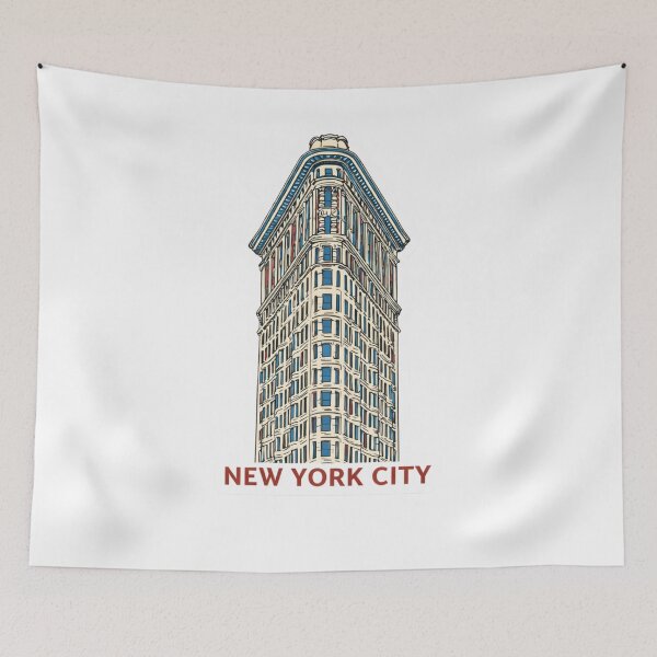 Item preview, New York City Flatiron Building Triangular Architecture NYC Travel Sticker designed and sold by Blurbean.