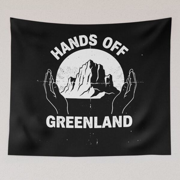 Item preview, Hands Off Greenland - Greenland Is Not For Sale Vintage Protest Art designed and sold by Axivra.