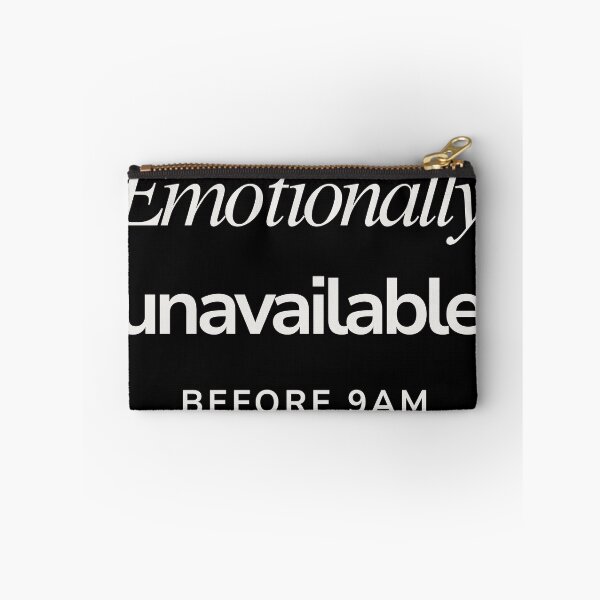Item preview, Emotionally unavailable before 9am - Fun Tee Design designed and sold by PixelPanic.