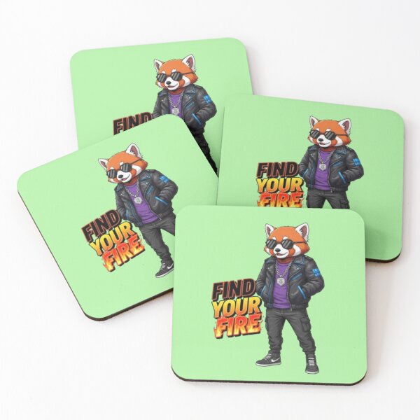 Item preview, Find Your Fire – Urban Red Panda Motivation Design designed and sold by Dogandesighn.