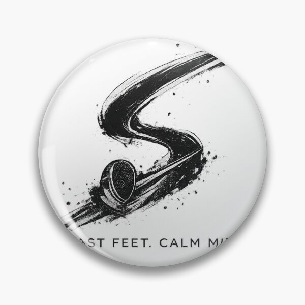 Item preview, Fast Feet. Calm Mind. – Ink Brush Fencing Blade S-Curve designed and sold by ChillCharmStudio.