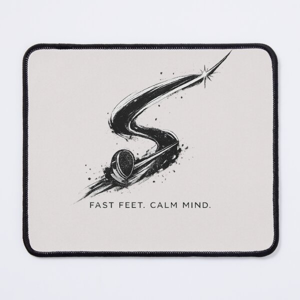 Item preview, Fast Feet. Calm Mind. – Ink Brush Fencing Blade S-Curve designed and sold by ChillCharmStudio.