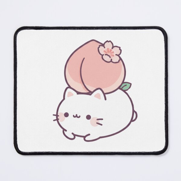 Item preview, Kawaii Peach Kitty Sakura Aesthetic designed and sold by Brielprints.