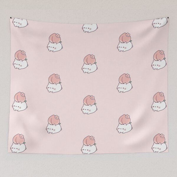 Item preview, Kawaii Peach Kitty Sakura Aesthetic designed and sold by Brielprints.