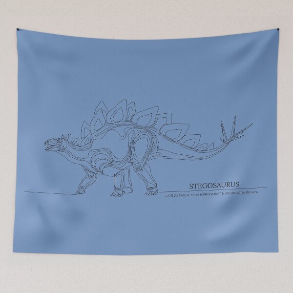 Item preview, Stegosaurus Minimalist Line Art - Topographic Style designed and sold by 1LineMS.