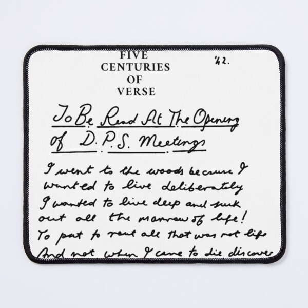 Item preview,  Dead Poets Society Five Centuries Of Verse Black designed and sold by ChouChouiz.