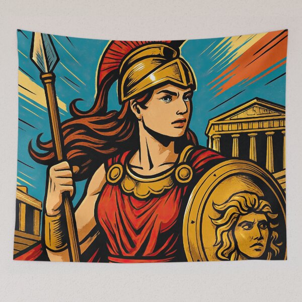Item preview, Athena, Greek goddess of wisdom | Comics stylCartoone -  designed and sold by ComicsFactory.