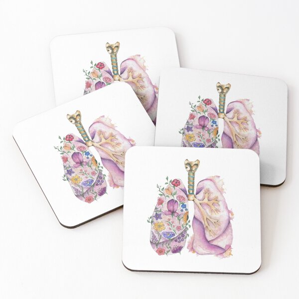Item preview, Floral Lungs Watercolor Anatomy Art designed and sold by Noryx.