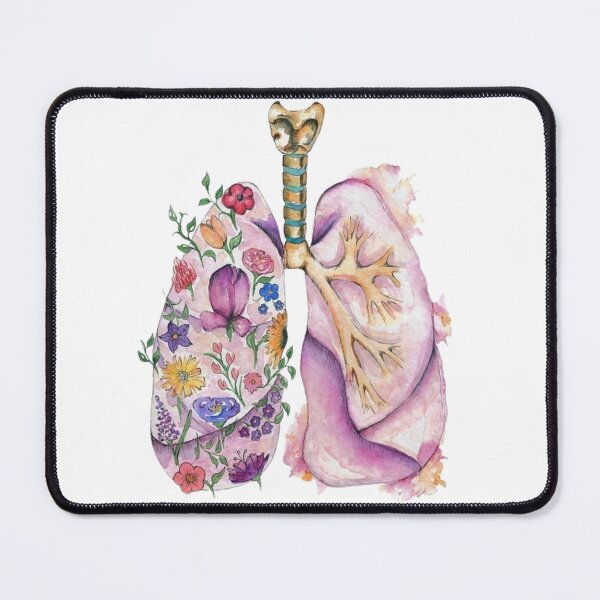 Item preview, Floral Lungs Watercolor Anatomy Art designed and sold by Noryx.