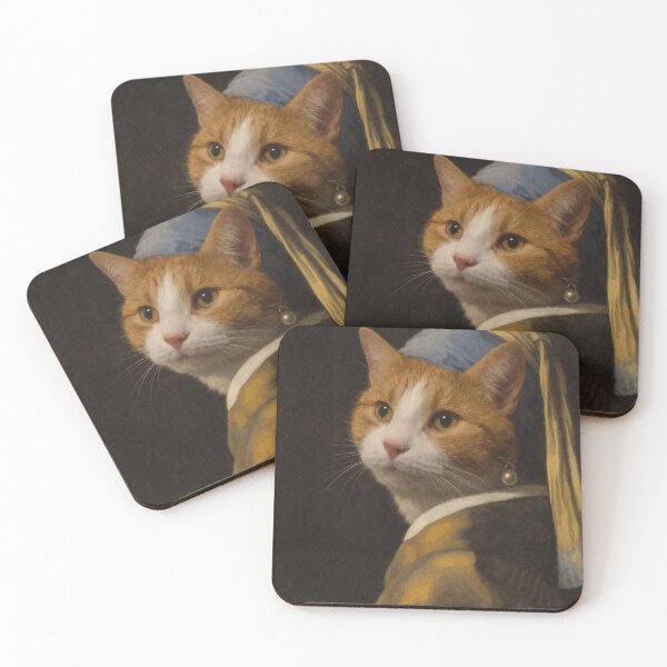 Item preview, Cat with a pearl earring by Johannes Vermeer, designed and sold by bluefrog.