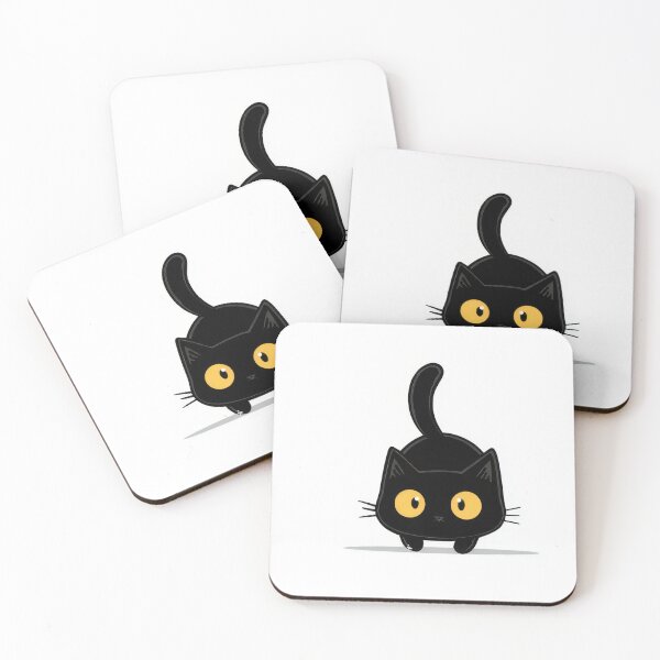 Item preview, Black cat walks on flat surface designed and sold by anytka.