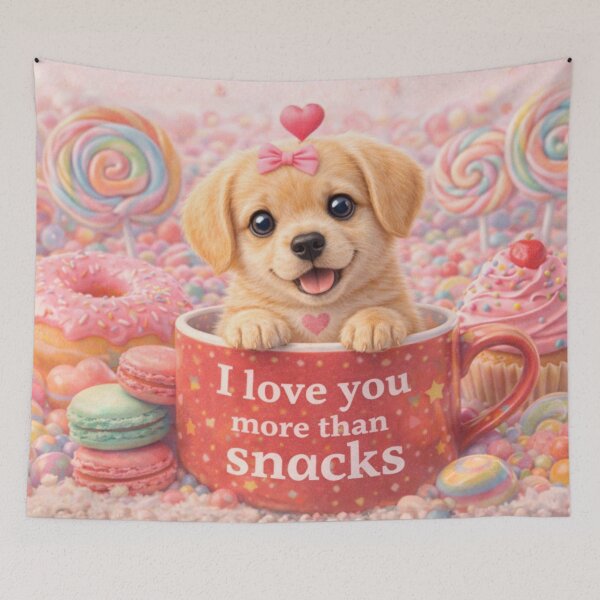 Item preview, Labrador Puppy Loves Snacks designed and sold by GivingJoy.