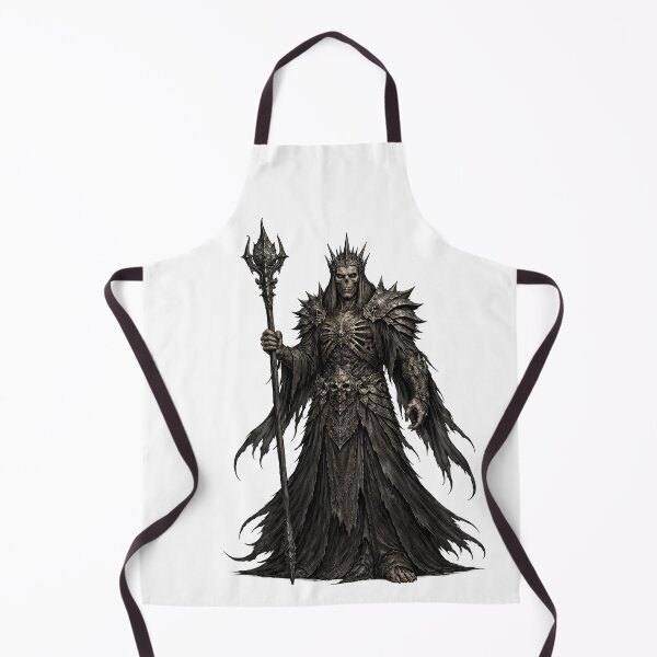 Item preview, Lich King Dark Fantasy Art — Undead Sorcerer with Crown and Staff designed and sold by AlexLineArt.