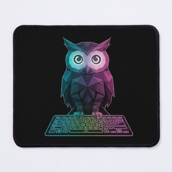 Item preview, Geometric Cyber Owl Tech Enthusiast Mascot designed and sold by MinimalistMint.